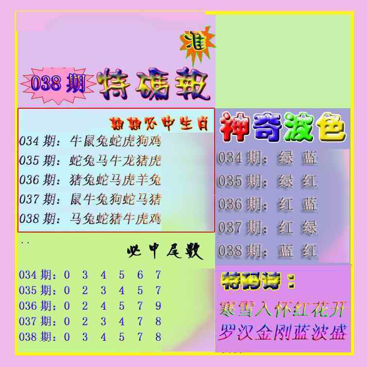 038期生财有道特码报[图]