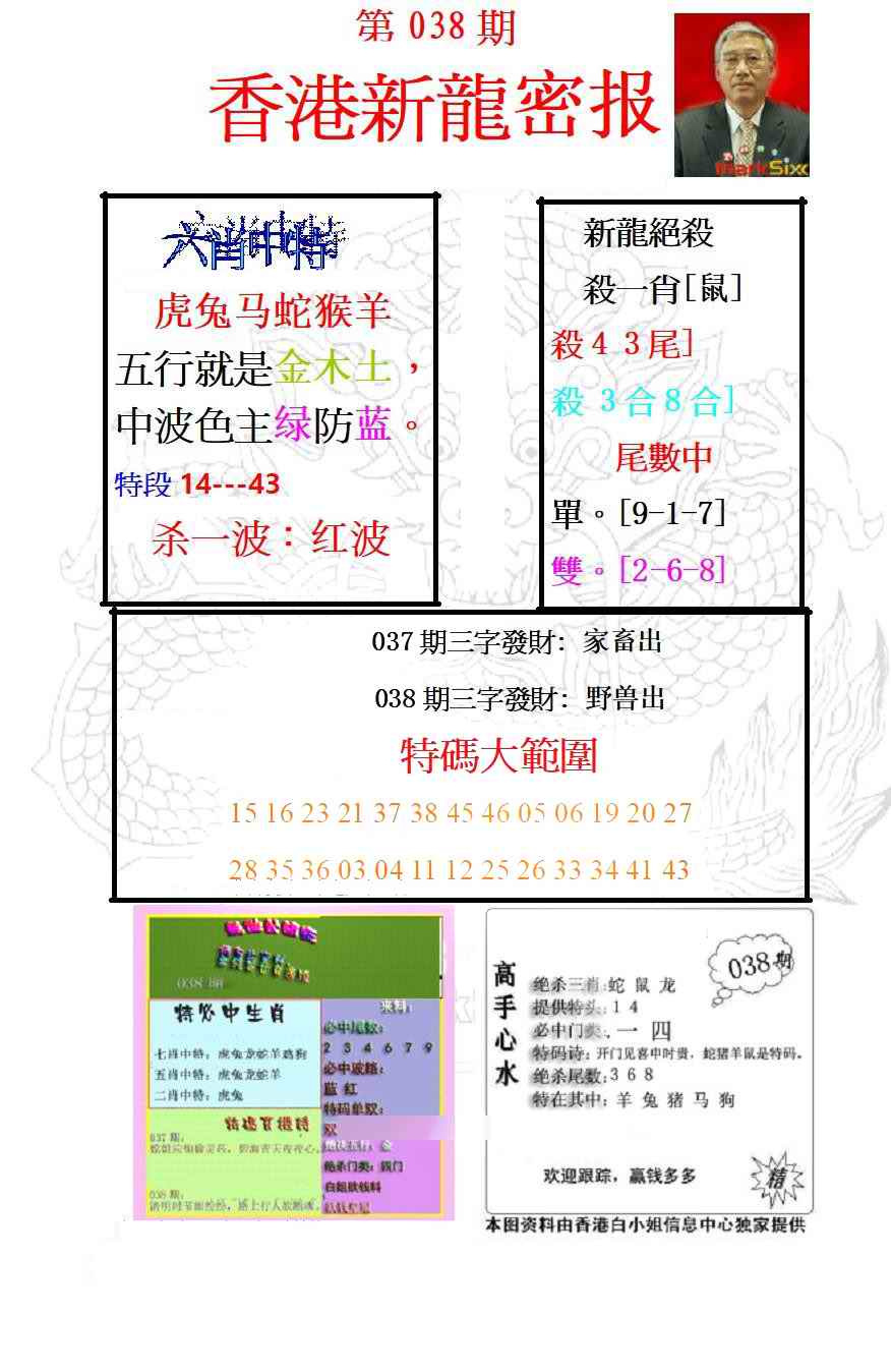 038期新龙密报[图]